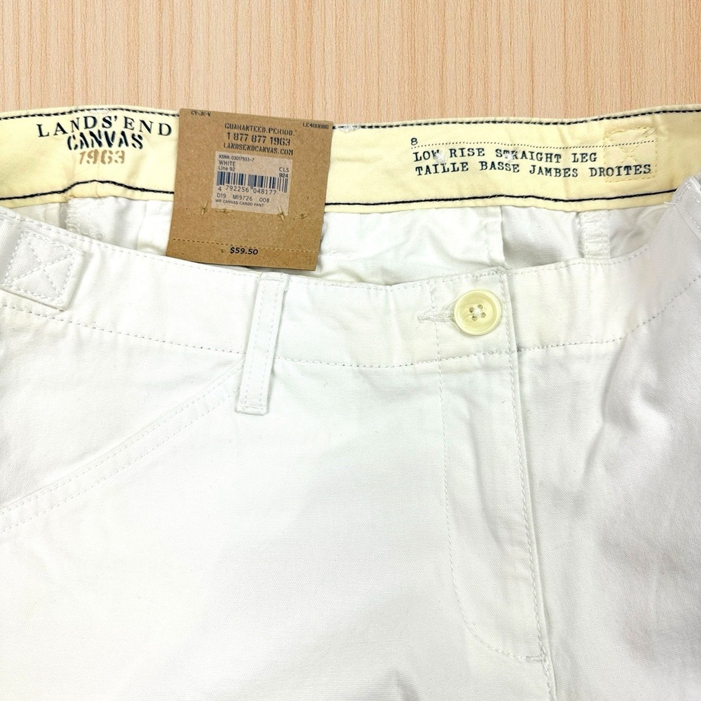 Land's End Women's Size 8 Low Rise Straight Leg Canvas Pants Heavyweight NWT $60 - Picture 11 of 13